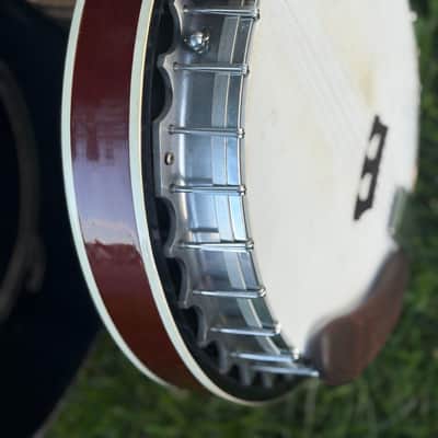Vintage Delta Hondo HB75-A 5 String Banjo w case 70’s 80’s - Mahogany image 10