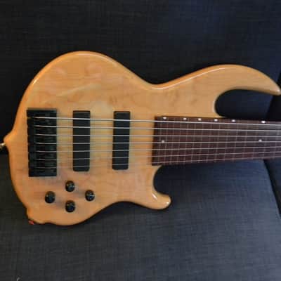 Conklin Groove Tools GT-7 - 7 String Fretless Bass Clear Hard Natural RARE! image 12