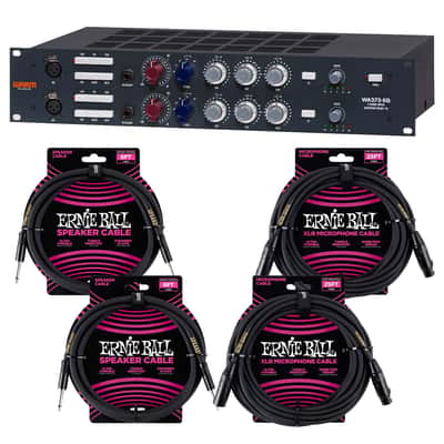 Warm Audio WA273-EQ 2-channel Microphone Preamplifier, (2) ErnieBall XLR Cable 25FT, (2) ErnieBall Cable 1/4 Bundle image 1