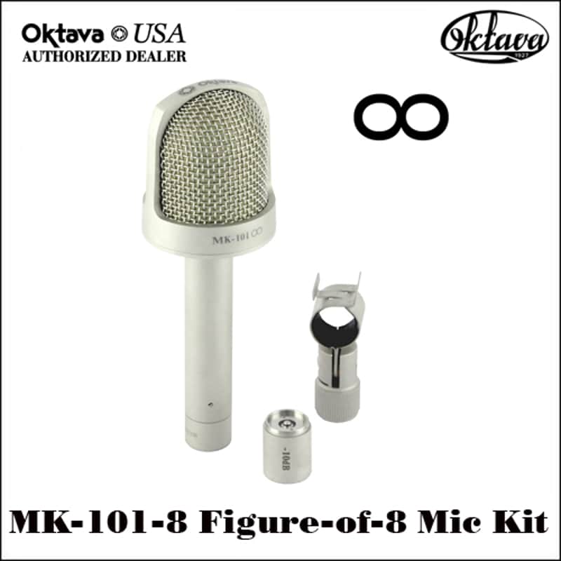 Oktava MK-101-8 Figure 8 Microphone Kit - 2026 - Silver - Brand New image 1