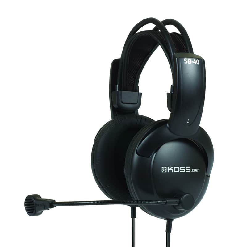 Koss - SB40 - 194738 Stereo Headset with Microphone - Black image 1