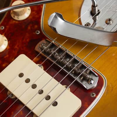 Fender  Jazzmaster Solid Body Electric Guitar (1960), ser. #47491, original brown tolex hard shell case. image 15