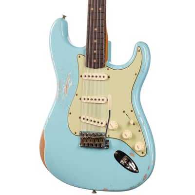 Fender Custom Shop LTD 1964 L-Series Stratocaster Heavy Relic Aged Daphne Blue (855) image 3