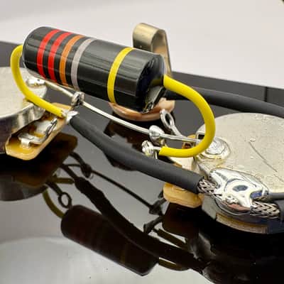 Gibson Les Paul Jr./SG Junior premium wiring harness- 50s style with 0.022uF Bumblebee capacitor image 2