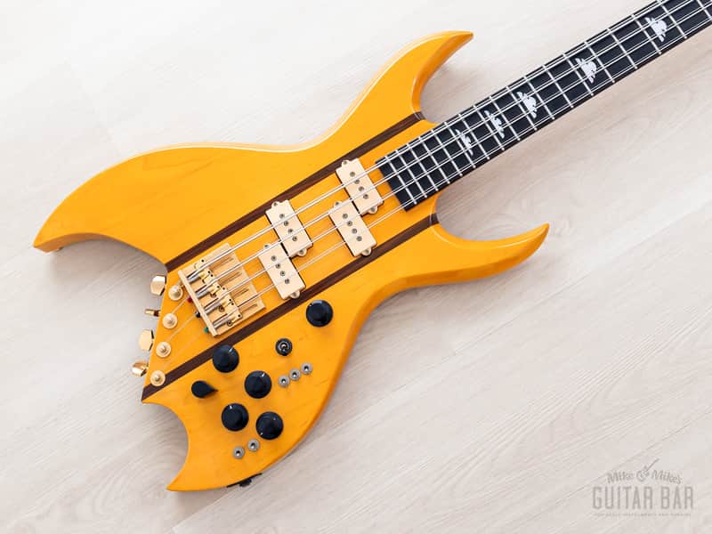 1991 BC Rich Bich 8-String Vintage Neck Through Bass Natural w/ Case, Japan NJ image 1