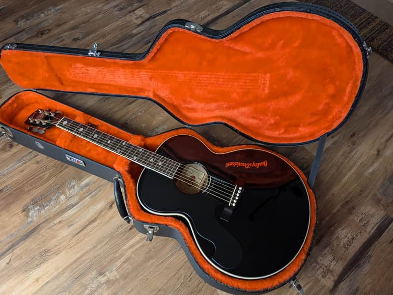 1994 Gibson J-185 Harley Davidson Limited Edition Jumbo Acoustic Guitar #724 EXCELLENT W/OHSC image 1