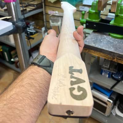 General Vintage Tone NOS Dalbergia Nigra electric guitar neck for T style ( Brazilian Rosewood ) Slab board full finished - Nitro image 2