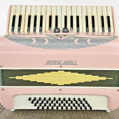 Generalfisa Pink *Vintage 48 Bass 17" Accordion* [EXCELLENT] George Riddle 1970s/80s - Pink image 2