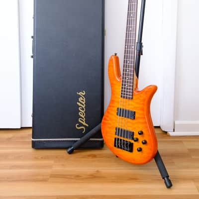 Spector Q5 Pro 5 string bass Amber Burst Finish + EMGHZ Pickups + EMG BTS Preamp + Original Case image 12