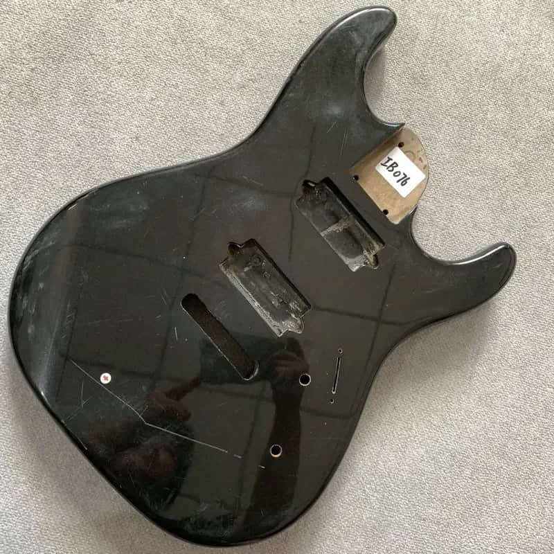 Glossy Black HH Basswood 7 String Guitar Body | Reverb