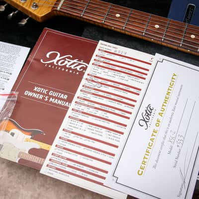 XOTIC USA XSC-2 California Classic Light Aged " 3-Tone Burst + Rosewood" (2018) image 3