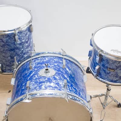 Vintage 70's Sonor The Swinger K 132 SB Blue Marble 4-piece image 3