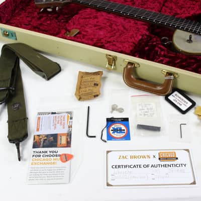 Schroeder WWII GI Radio Lane Guitar & Travel Guitar SET owned by Zac Brown Band image 9