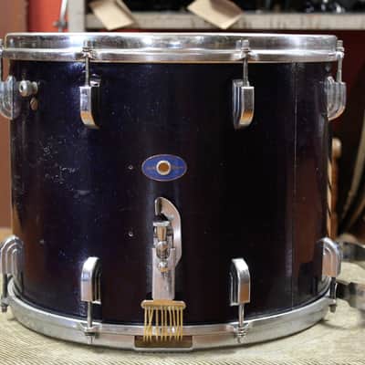 1960s Leedy 12x15 Marching Snare Drum in Blue Sparkle image 1
