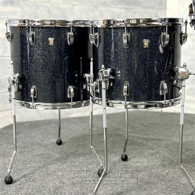 Ludwig Classic Oak 5pc Drum Set 22/10/12/14/16 Hybrid Black Sparkle image 2