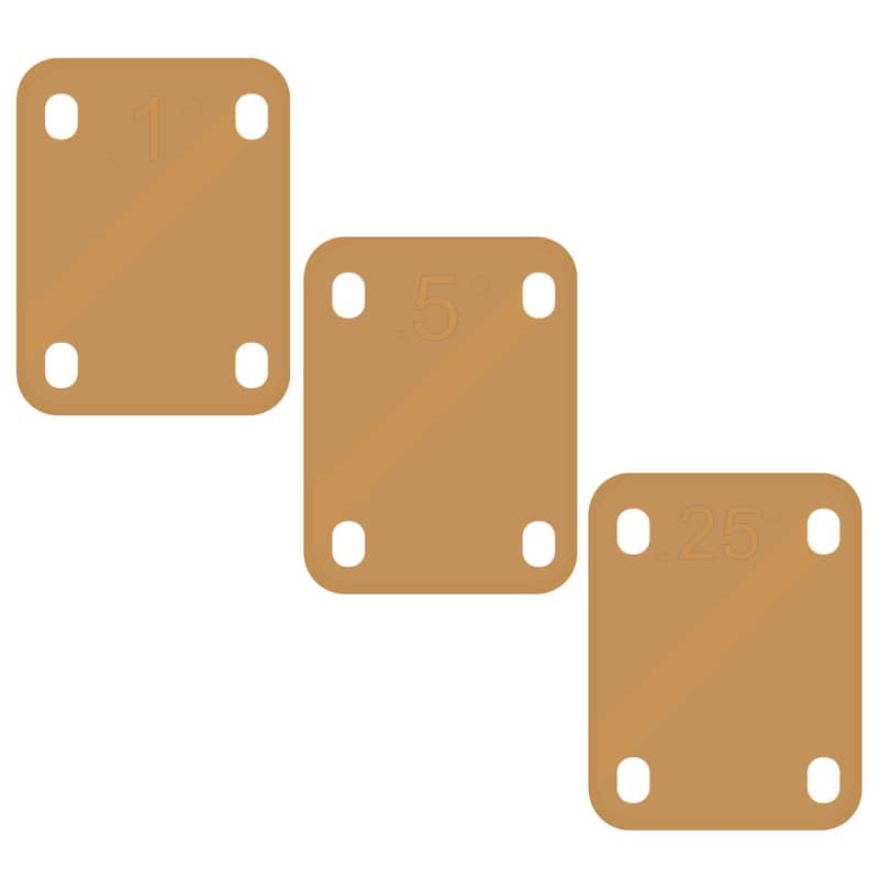 Guitar Neck Shims, Plastic Guitar Neck Plate for Guitar Neck Protection with 3 Taper 0.25°, 0.5° and 1° Guitar Neck Gasket for Bass Electric Guitar Neck Protection and Repair (Khaki) image 1