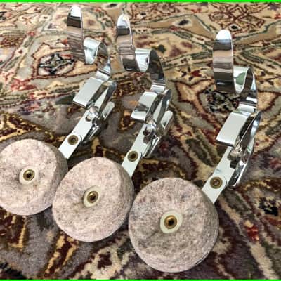 Sonor Germany HiLite Drum Chrome Clip-On Mute / Muffler / Damper ORIGINAL SET OF FOUR image 5
