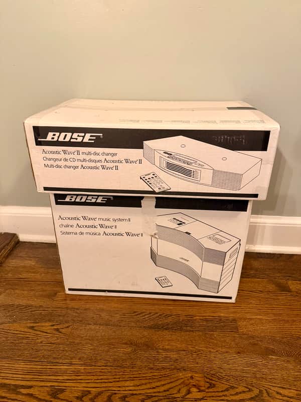NOS Bose Acoustic Wave Music System II & Multi Disc 5 CD Changer White NEW READ