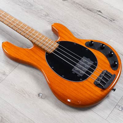 Ernie Ball Music Man StingRay Special 4-String H Bass, Trans Amber, Flame Maple image 1