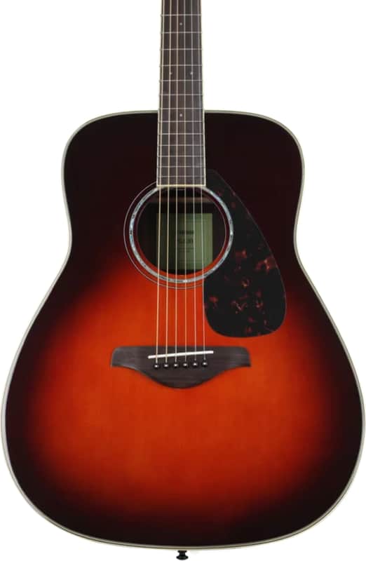 Yamaha FG830 Dreadnought Acoustic Guitar, Solid Spruce Top, Tobacco Sunburst image 1