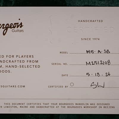 Bourgeois M5-A SB Mandolin #M2512108 image 4