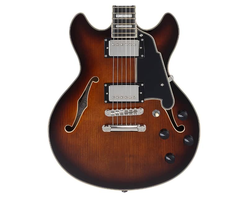 D'Angelico Premier Mini DC Electric Guitar w/Gig Bag - Brown Burst - Open Box image 1