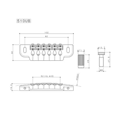 Gotoh Combination Bridge/Tailpiece Gold 510UBGX image 6