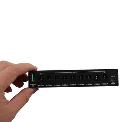 MOSKY Micro Guitar Pedal Power Supply – 9 Isolated 9V DC Outputs + USB Port, 150-300mA, Compact Power Adapter for Effects Pedal Board image 3