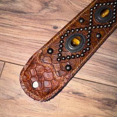 Carlino Orianthi Tiger Eye Tan Scale leather 2026 - Tan image 5