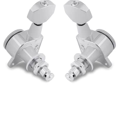 3R3L Locking Guitar String Tuning Pegs Sealed Guitar Machine Heads Tuners Tuning Keys 1:18 Gear Ratio for Electric Guitar or Acoustic Guitar Chrome. image 7