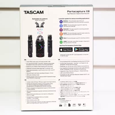 TASCAM Portacapture X8 Portable Digital Recorder with USB Audio Interface - Black image 2