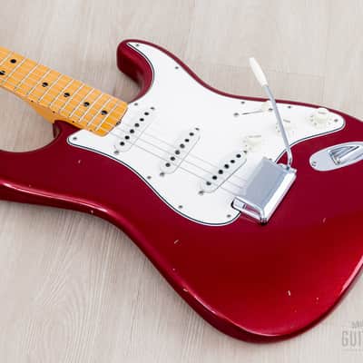 2020 Fender Custom Shop Limited Edition 1969 Stratocaster Journeyman Relic Aged Firemist Red w/ Case, COA, Tags image 10