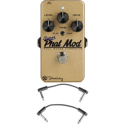 Keeley Super Phat Mod Full Range Transparent Overdrive Pedal with 3 Patch Cables image 2