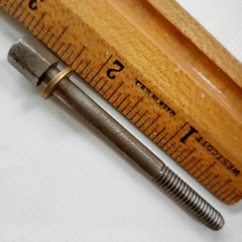 Leedy 2 3/8"12-24 Hex-Head T-Rod Snare Drum Tension Nickel Vintage 30s Tensioner image 1