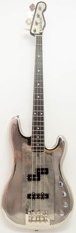James Trussart Steelcaster Bass (2005) Shiny Gator Engraved (Holey) image 1