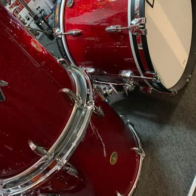 Gretsch Broadkaster Usa 2022 - Red glitter sparkle excellent cond drum set 4 Pc 22 13 14 16 USA image 8