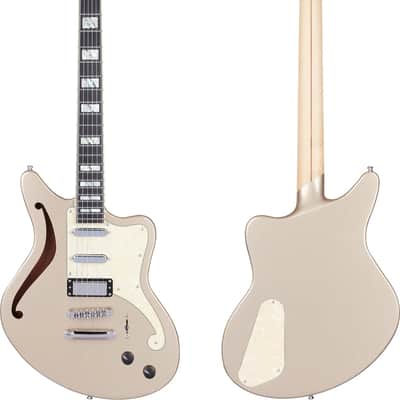 D'Angelico Deluxe Bedford SH Semi-hollowbody Electric Guitar - Desert Gold image 6