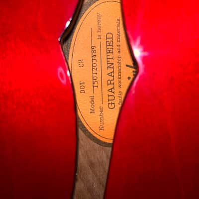 Epiphone The Dot ch  Cherry red electric guitar semi hollow body image 14