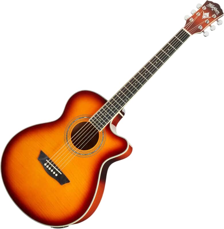 Washburn EA15ITB Festival Series Mini Jumbo Cutaway Mahogany Neck 6-String Acoustic-Electric Guitar image 1