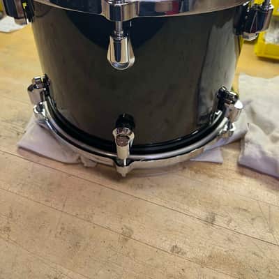 Yamaha Maple Custom Absolute Piano Black 10x8 Nouveau lugs Die Cast Hoops MINT! image 15