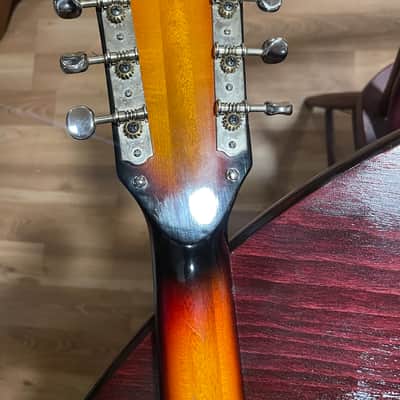 Vintage 1960s Teisco Silvertone Guitar 3 Pick Ups Guitar Mosrite Univox Shape Very Clean image 4
