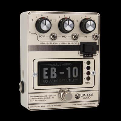 Mint Walrus Audio EB-10 Preamp/EQ/Boost Pedal - Cream imagen 2