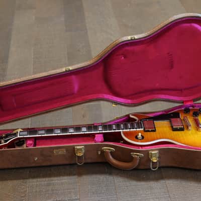 2015 Gibson Custom Shop Les Paul Custom Figured Electric Guitar Iced Tea Burst + COA OHSC image 22