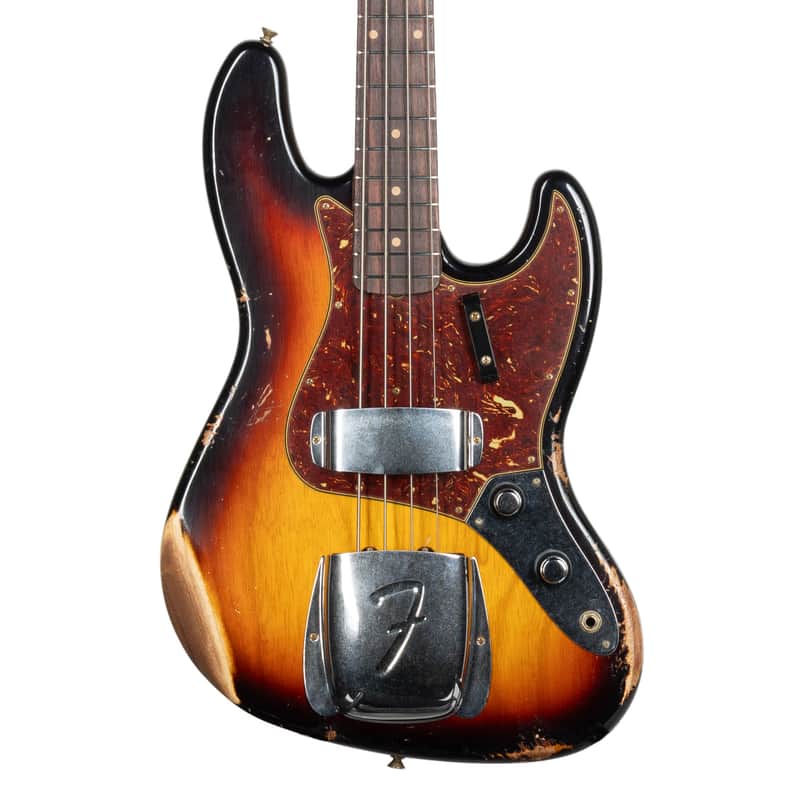 Fender Custom Shop 1961 Jazz Bass - Heavy Relic 3 Tone Sunburst image 1