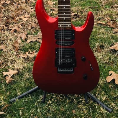 Kramer Striker Custom 424 2000 Crimson Floyd Rose Locking Nut Quad Rail pickups Hockey stick neck image 1