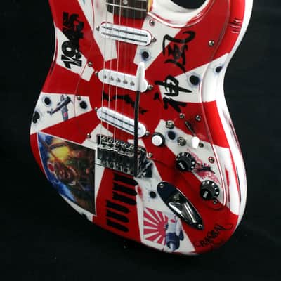 Custom Painted and Upgraded (Aged and Worn) Fender Squier CXS Strat With Matching Headstock and Pickguard image 4