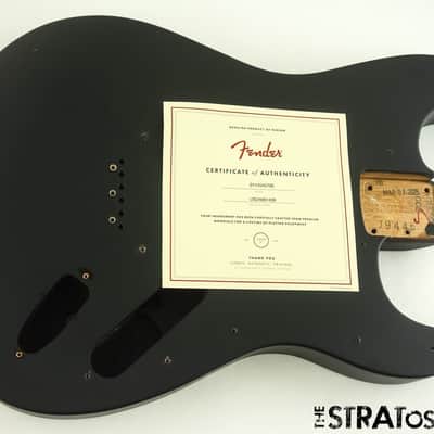 USA Fender JIM ROOT Stratocaster Mahogany HH Strat BODY Flat Black image 2