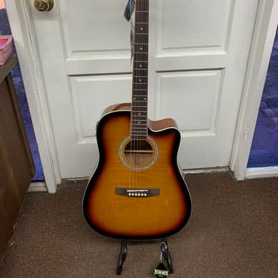 Returned Kona acoustic electric guitar sunburst KSP1CESB image 1