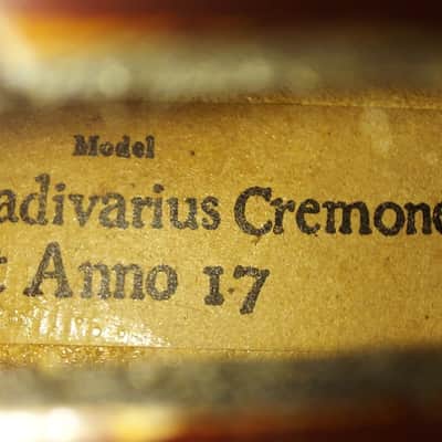 Antonius Stradivarius Cremonensis Faciebat Copy Anno 17 Violin Natural Wood image 15
