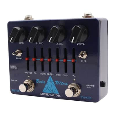 Mosky Audio BETA ULTRA Electric Bass Distortion Preamp Effect Pedal 6-band Graphic EQ with 1/8'' Headphones Output image 4